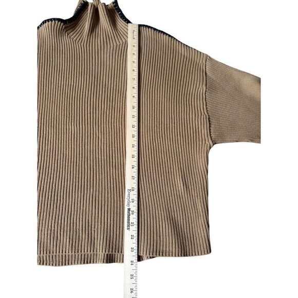 Rag & Bone Ingrid Turtleneck WHIPSTITCH  Sweater size M Tan Organic Cotton - Picture 6 of 11